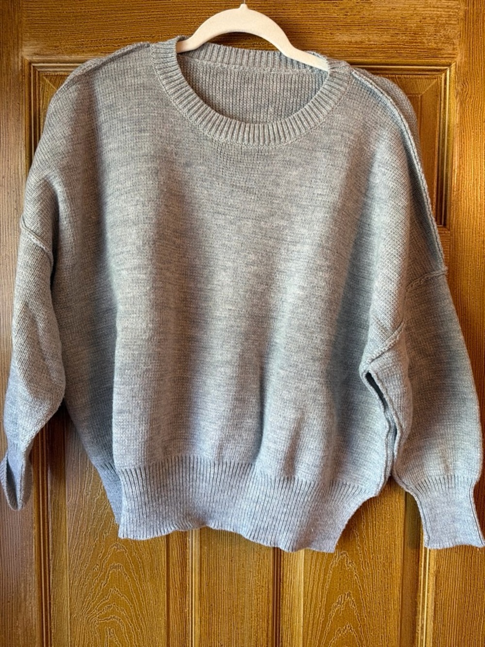 & Other Stories Soft Heather Gray Crewneck Sweater